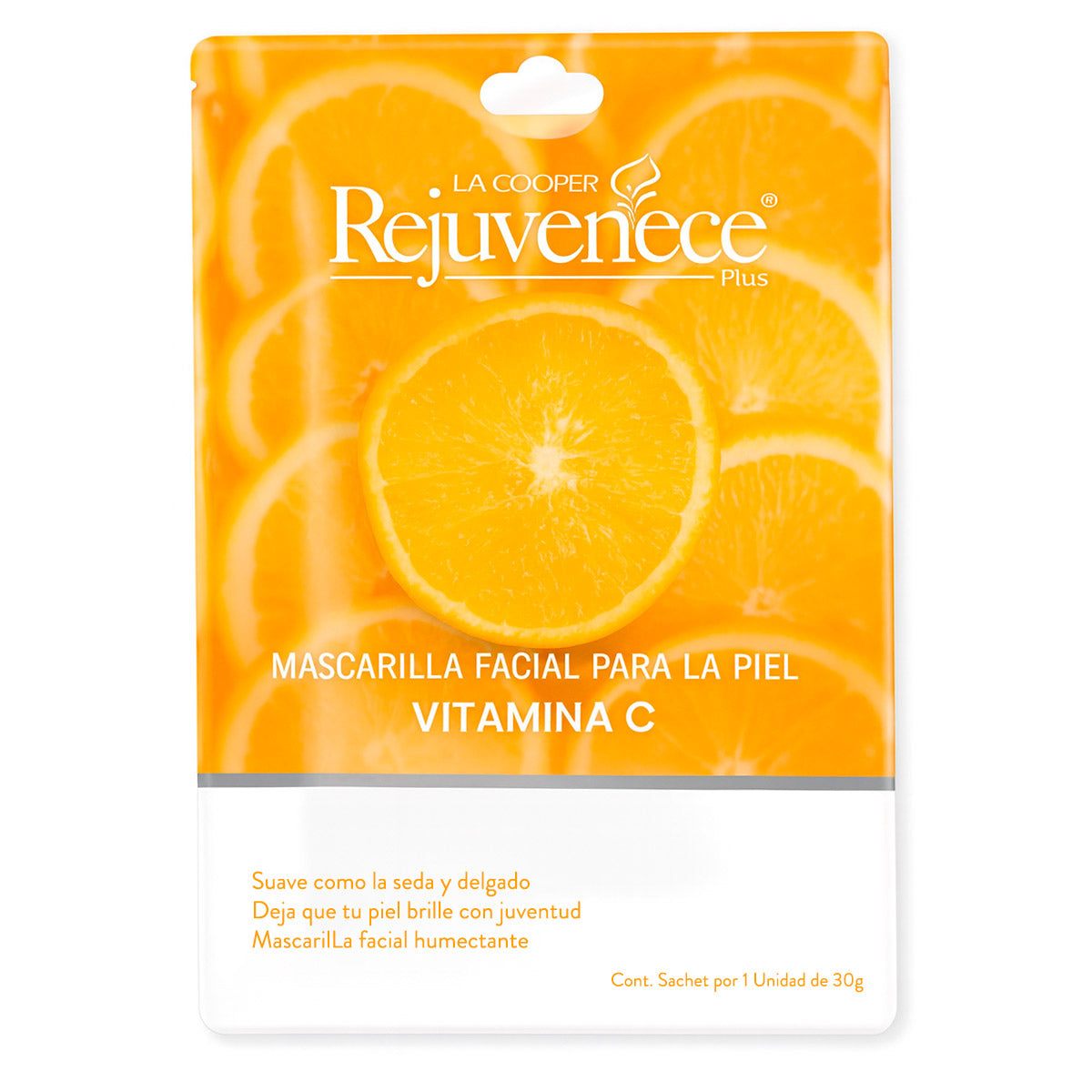 Mascarilla Facial con Vitamina C Rejuvenece Plus – Hidratante y Aclarante x 30g
