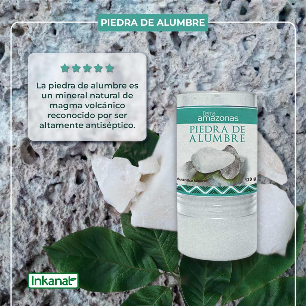 Desodorante de Piedra de Alumbre x 120g