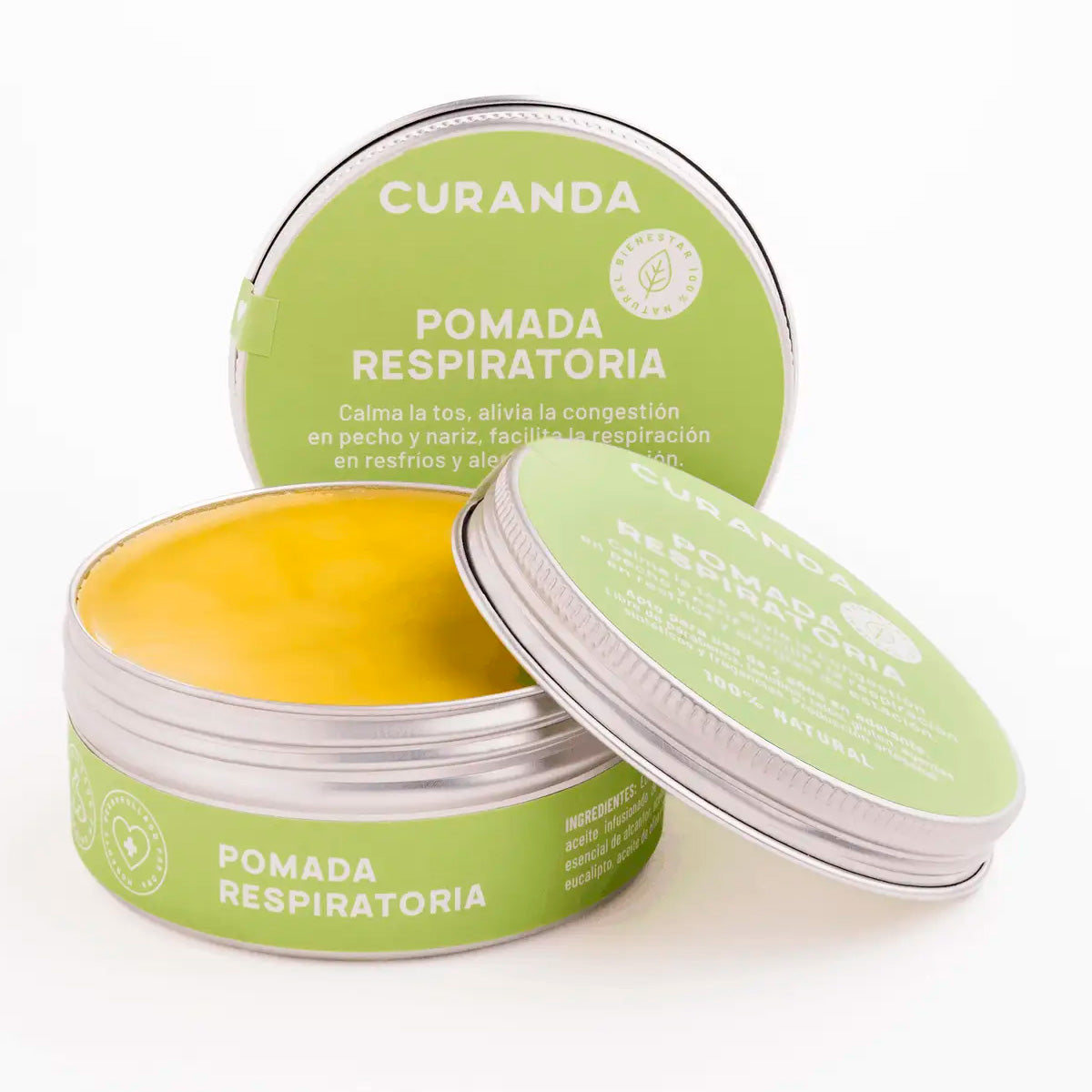Pomada Respiratoria Natural con Eucalipto, Menta y Alcanfor – Alivio de Tos y Congestión Nasal