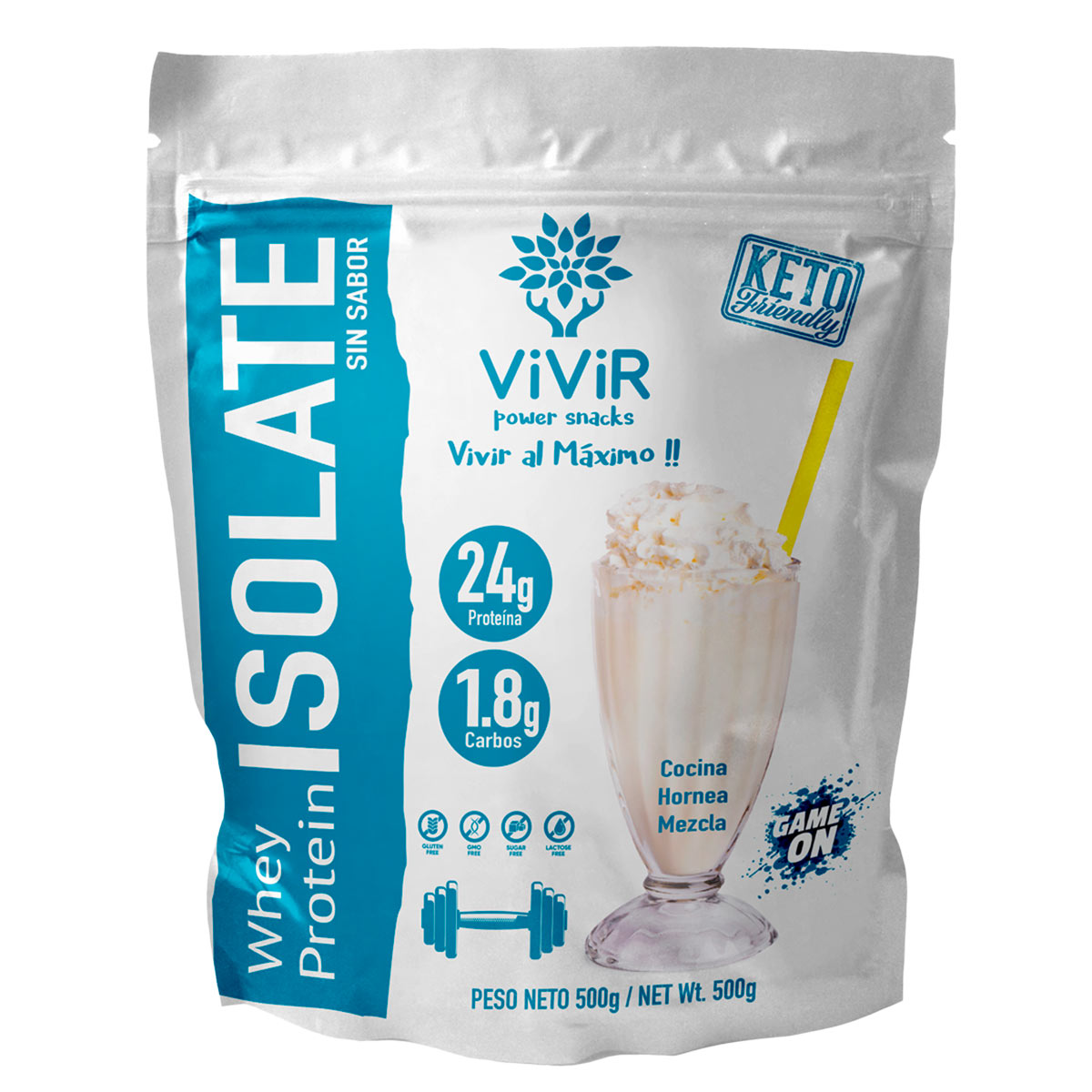 Proteína Aislada de Suero de Leche (Whey Protein Isolate) - Sin Sabor x 500g