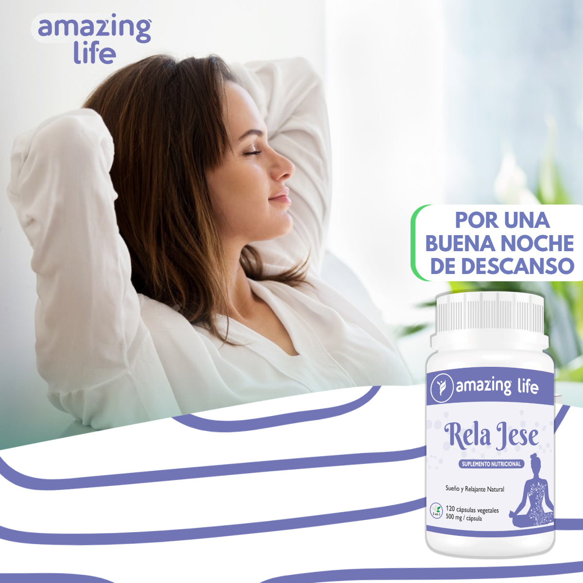 Rela Jese - Sueño y Relajante Natural en cápsulas (500mg)