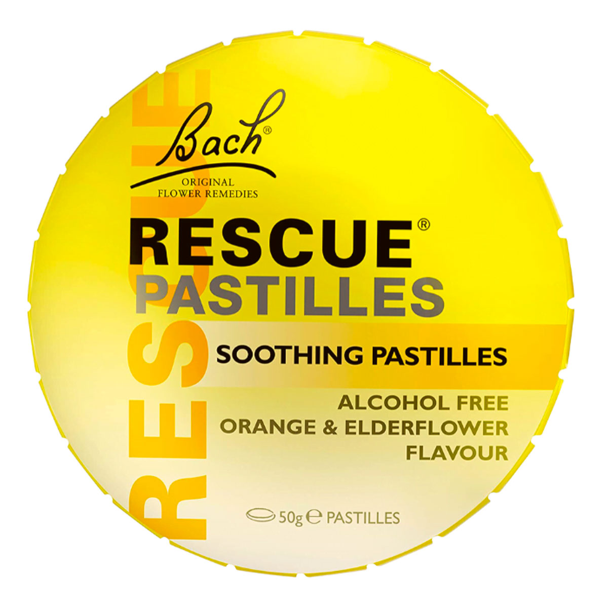Rescue Pastilles (Fórmula Flores de Bach) - Sabor Naranja y Sauco x 50g