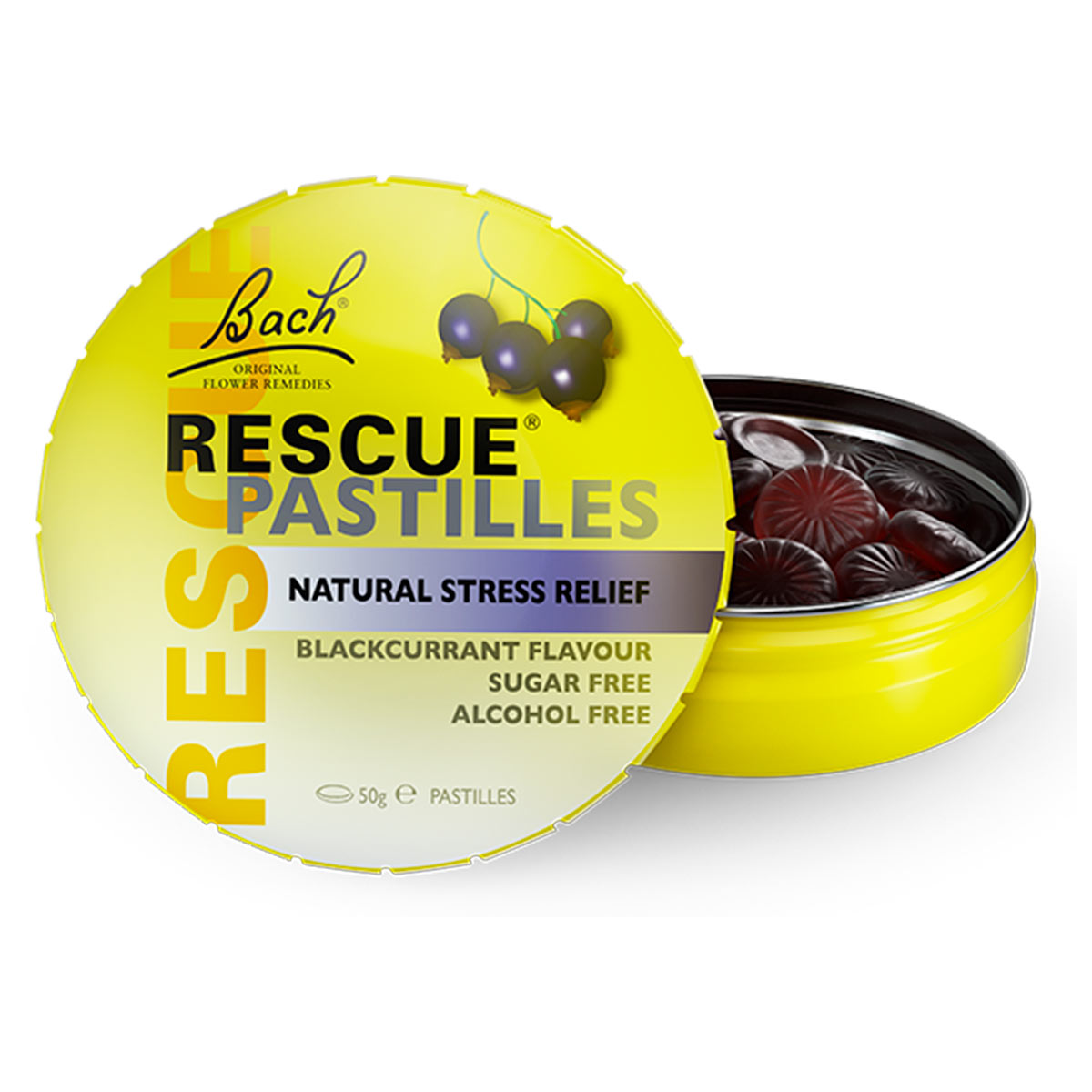 Rescue Pastilles (Fórmula Flores de Bach) - Sabor Grosella Negra x 50g