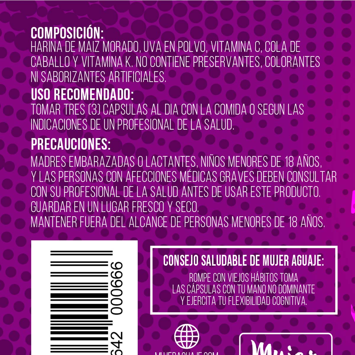 Resverapower (Maíz Morado + Uva + Vitaminas C y K) en cápsulas (90 x 500mg)