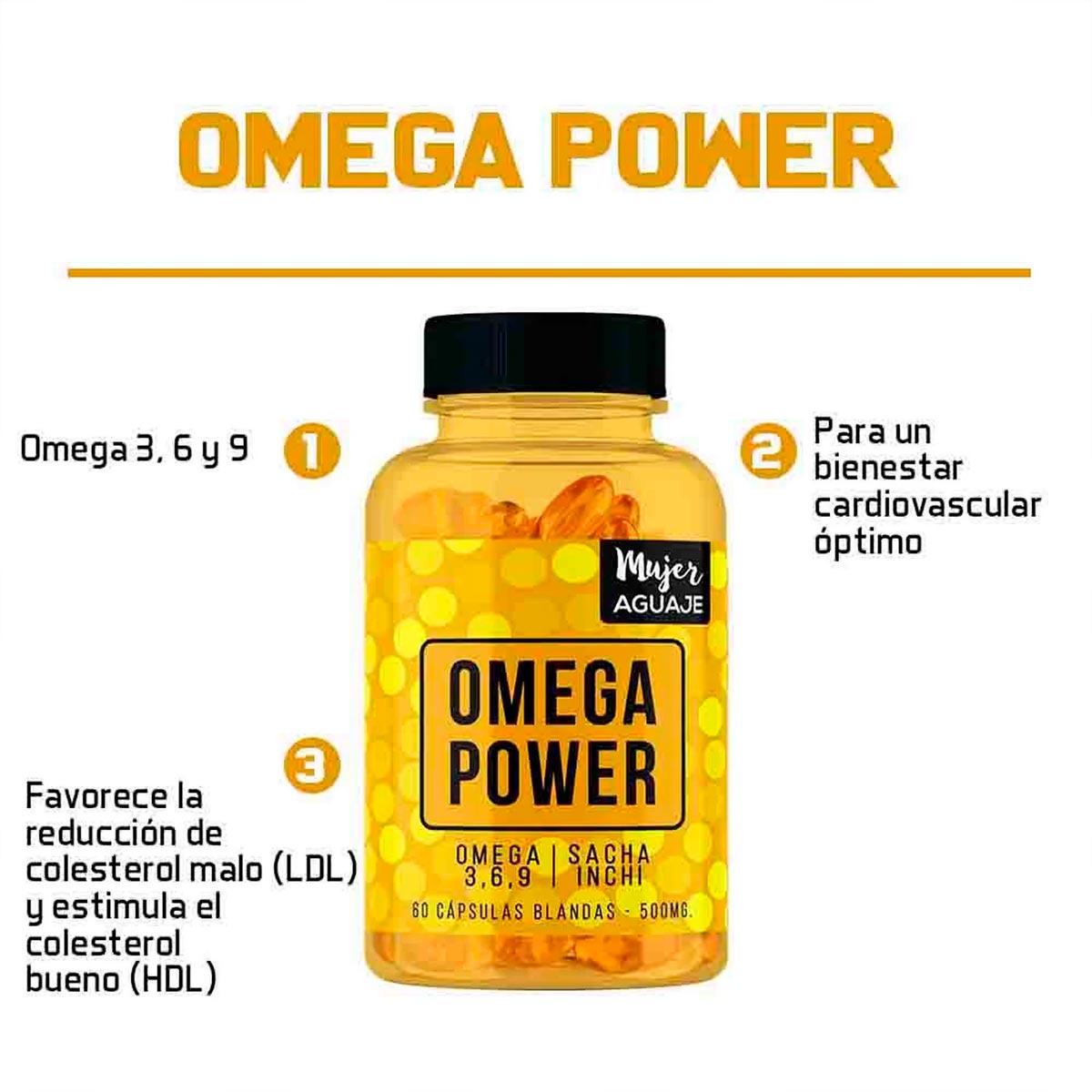 Omega 3-6-9 - Aceite de Sacha Inchi en cápsulas (60 x 500mg)