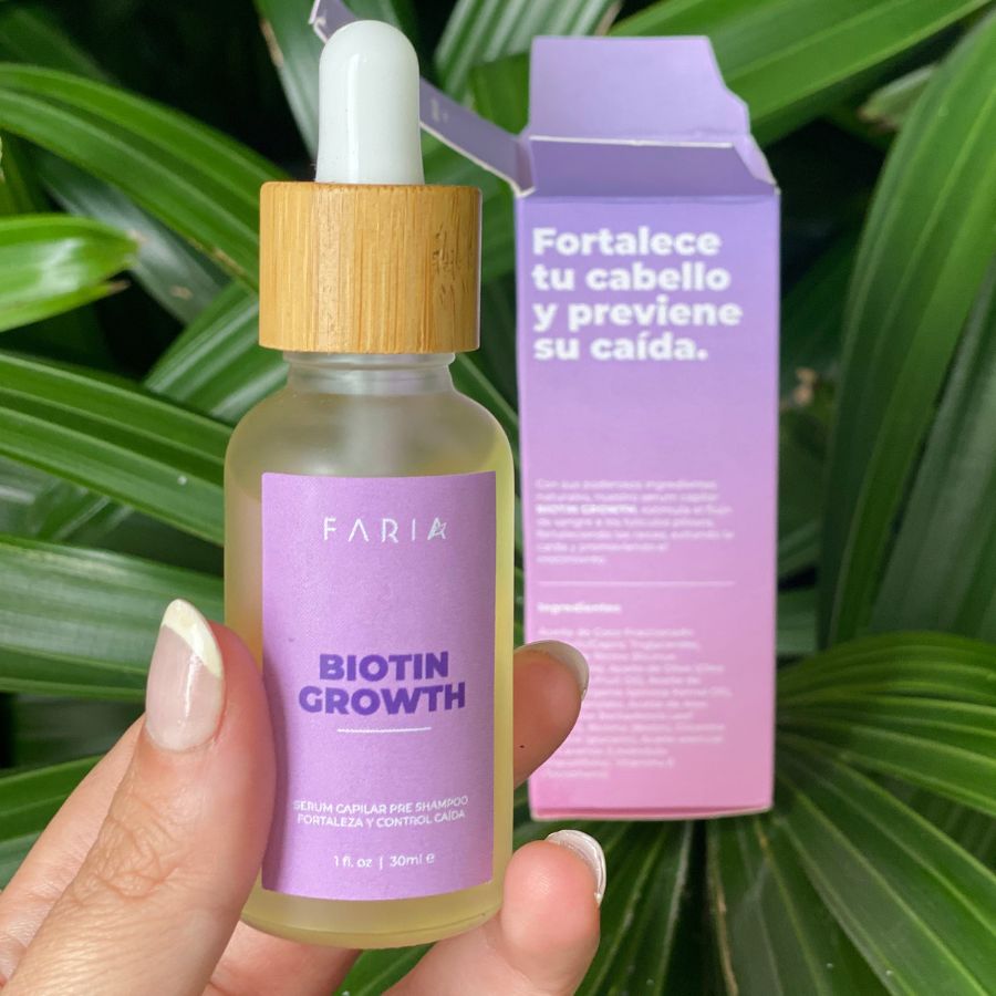 Sérum Capilar Crecimiento con Biotina x 30ml – Fortalecedor Anticaída