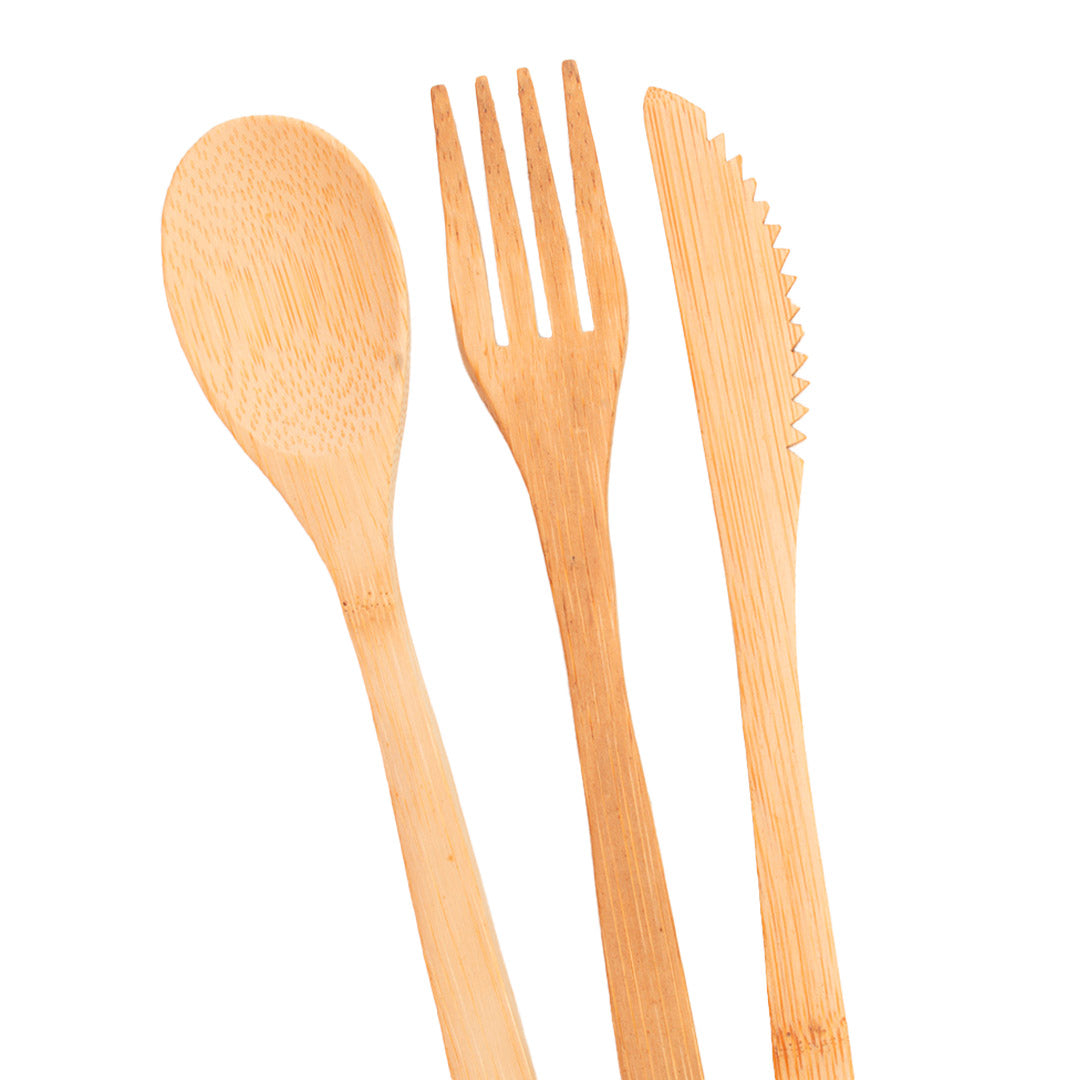 Set de Cubiertos de Bambú