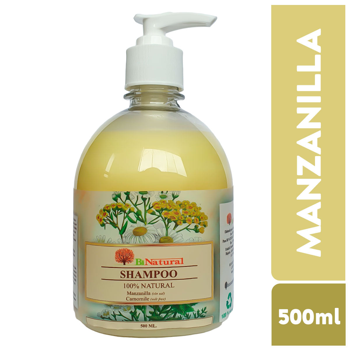 Shampoo Natural de Manzanilla x 500ml