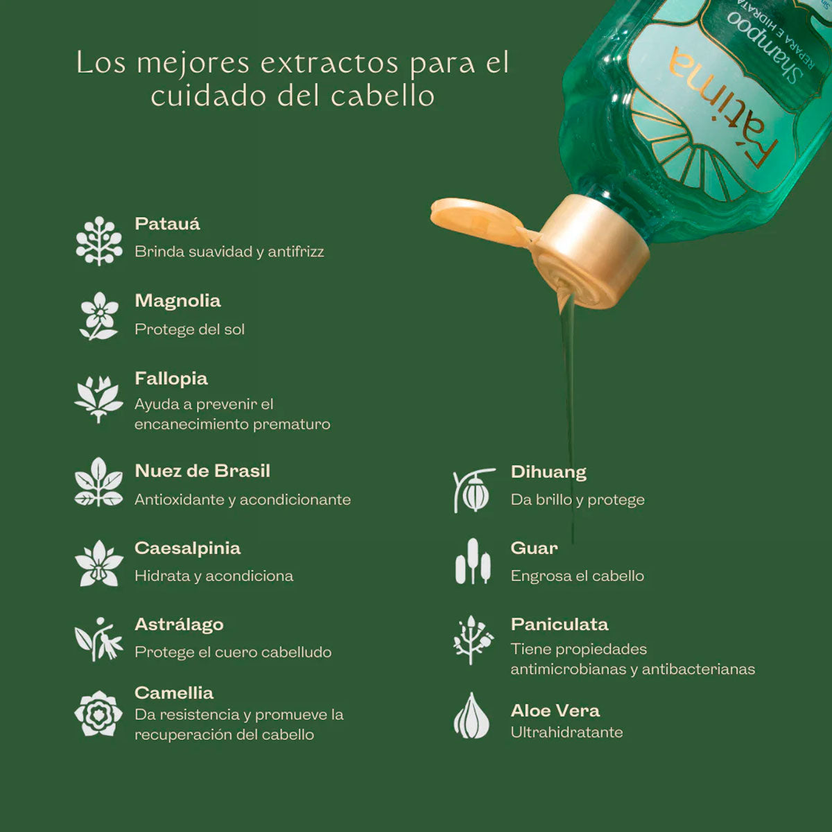 Shampoo Fátima 100% Natural | Repara, Hidrata y Controla el Frizz x 435ml