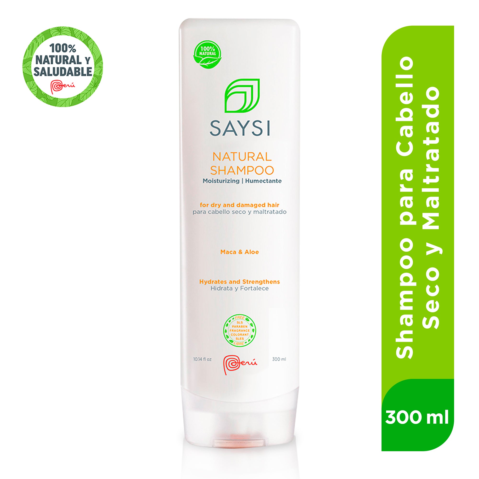 Shampoo Natural Humectante – Maca & Aloe Vera | Nutrición Profunda para Cabello Seco x 300ml