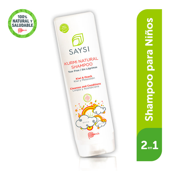 Shampoo Natural Sin Lágrimas Kurmi (Kiwi & Melocotón) - Para niños x 300ml