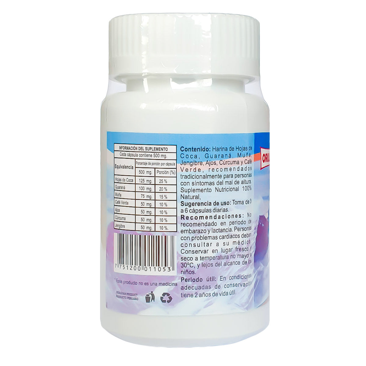 Soroxin – Cápsulas Naturales para el Mal de Altura y Soroche (30 x 500mg)