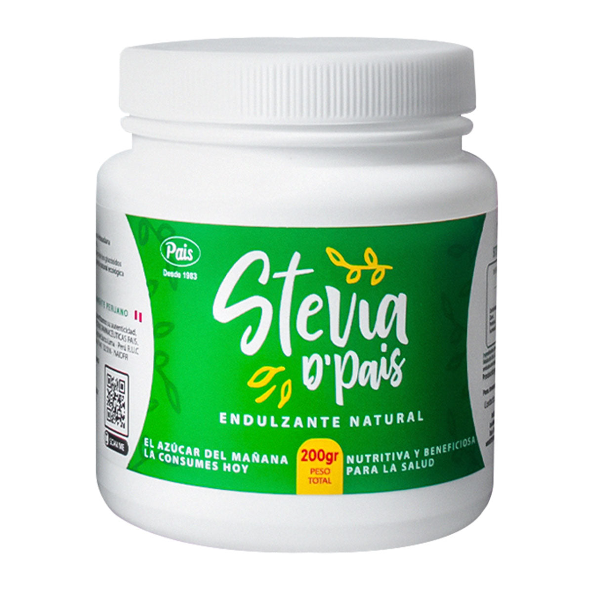 Stevia D´Pais 100% Pura en Polvo x 200g | Endulzante Natural Sin Calorías y Libre de Aditivos