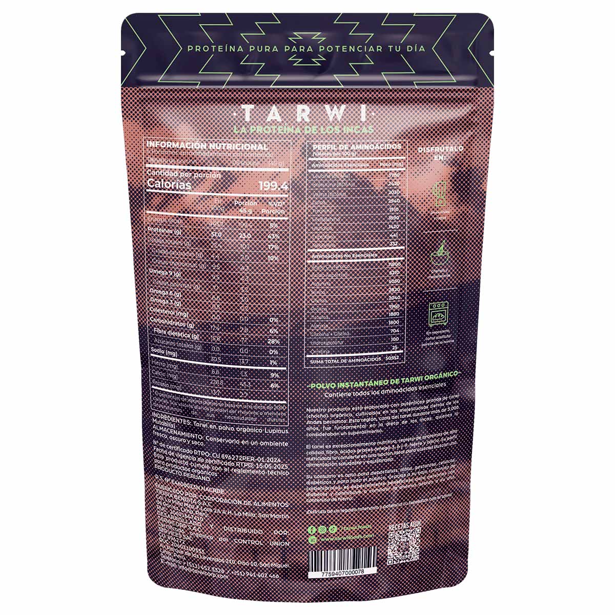 Tarwi en Polvo Instantáneo Orgánico x 250g