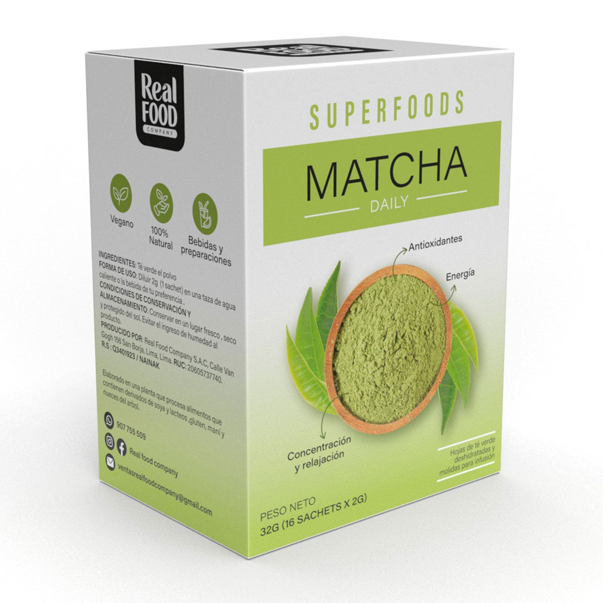 Té Verde Matcha x 16 sachets