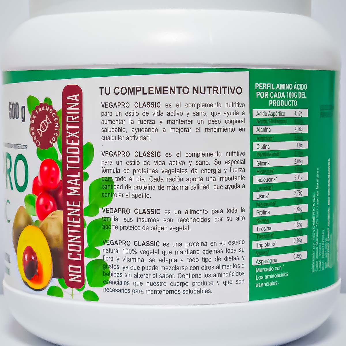 VEGAPRO - Suplemento Proteico Vegetal x 500g