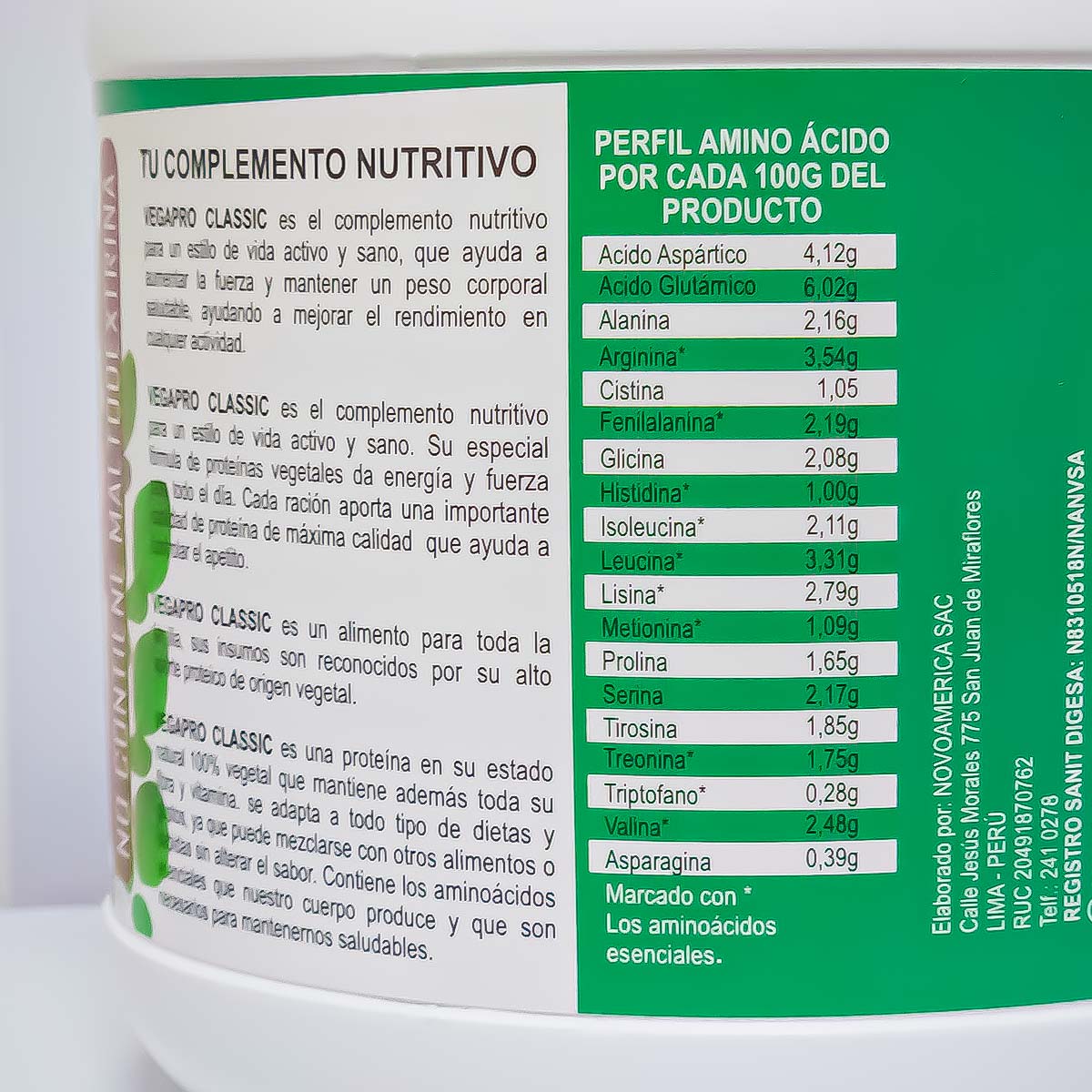 VEGAPRO - Suplemento Proteico Vegetal x 500g