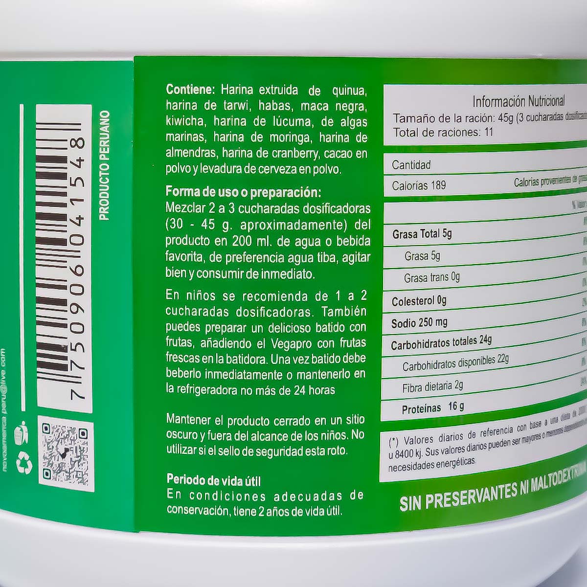 VEGAPRO - Suplemento Proteico Vegetal x 500g