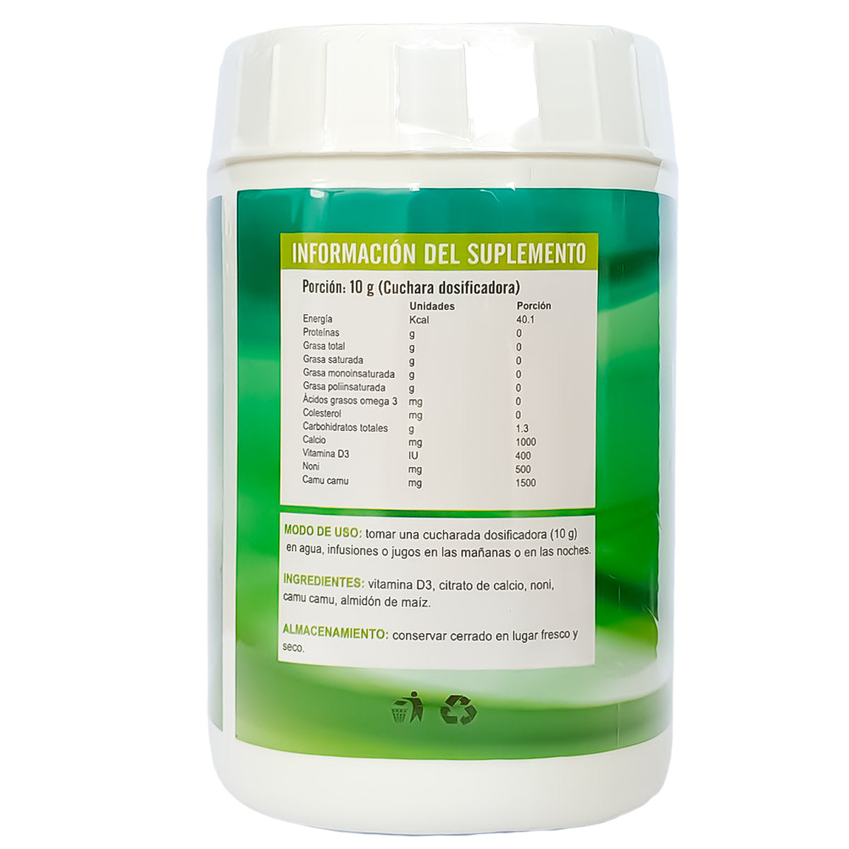 Vitamina D3 400 UI con Calcio en Polvo x 310g