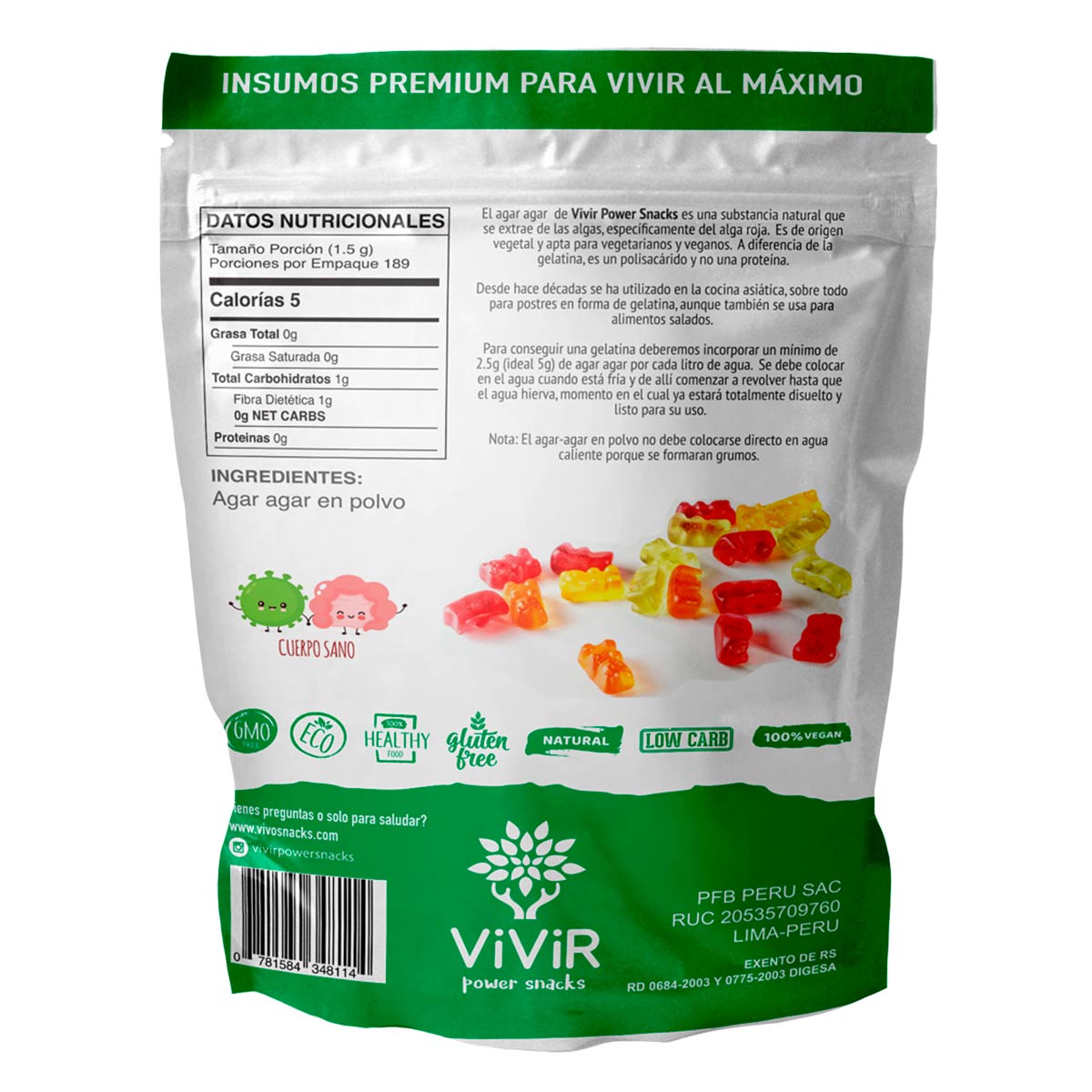 Agar Agar en polvo x 284g
