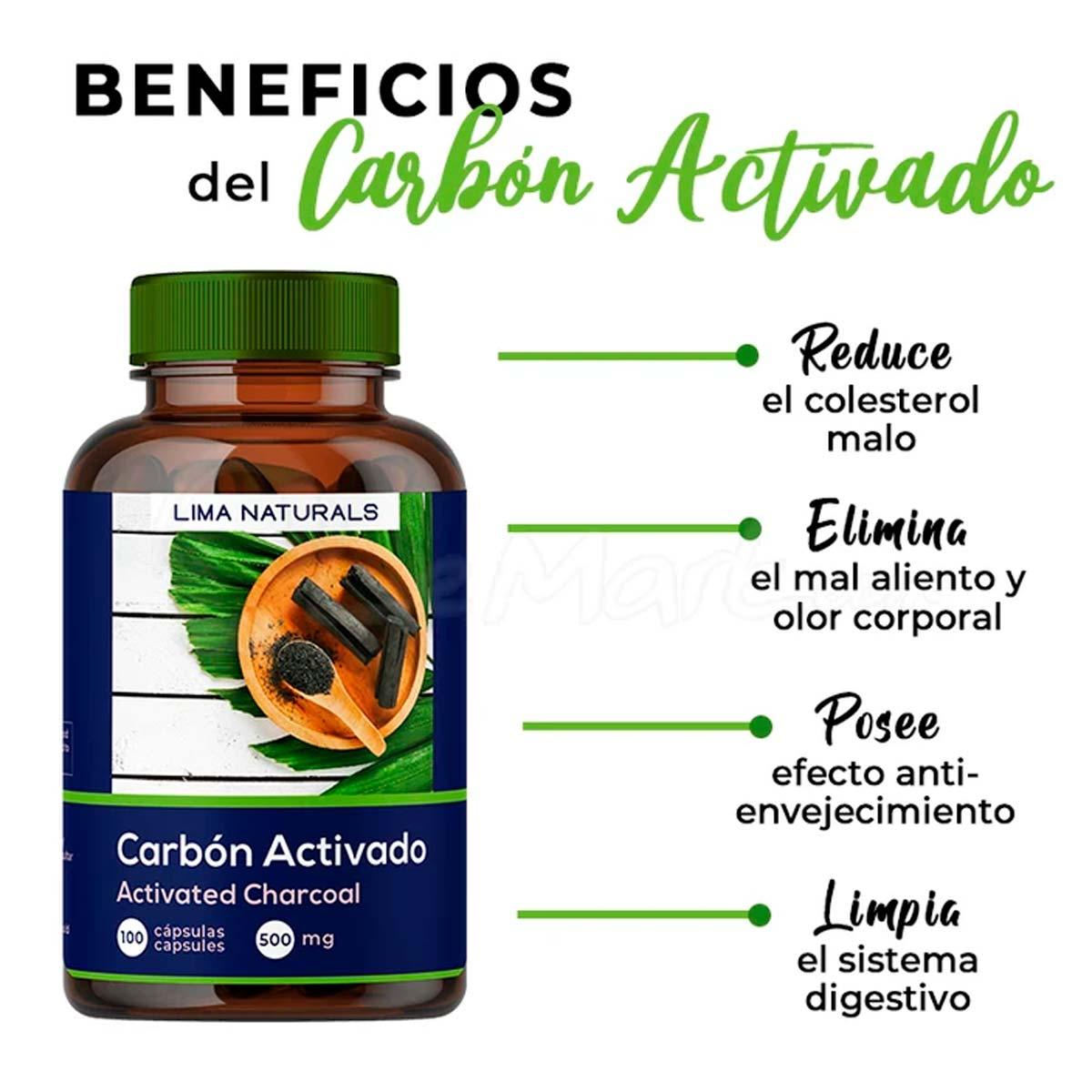 Carbón Activado de Coco en cápsulas (100 x 500mg) - Tikafarma