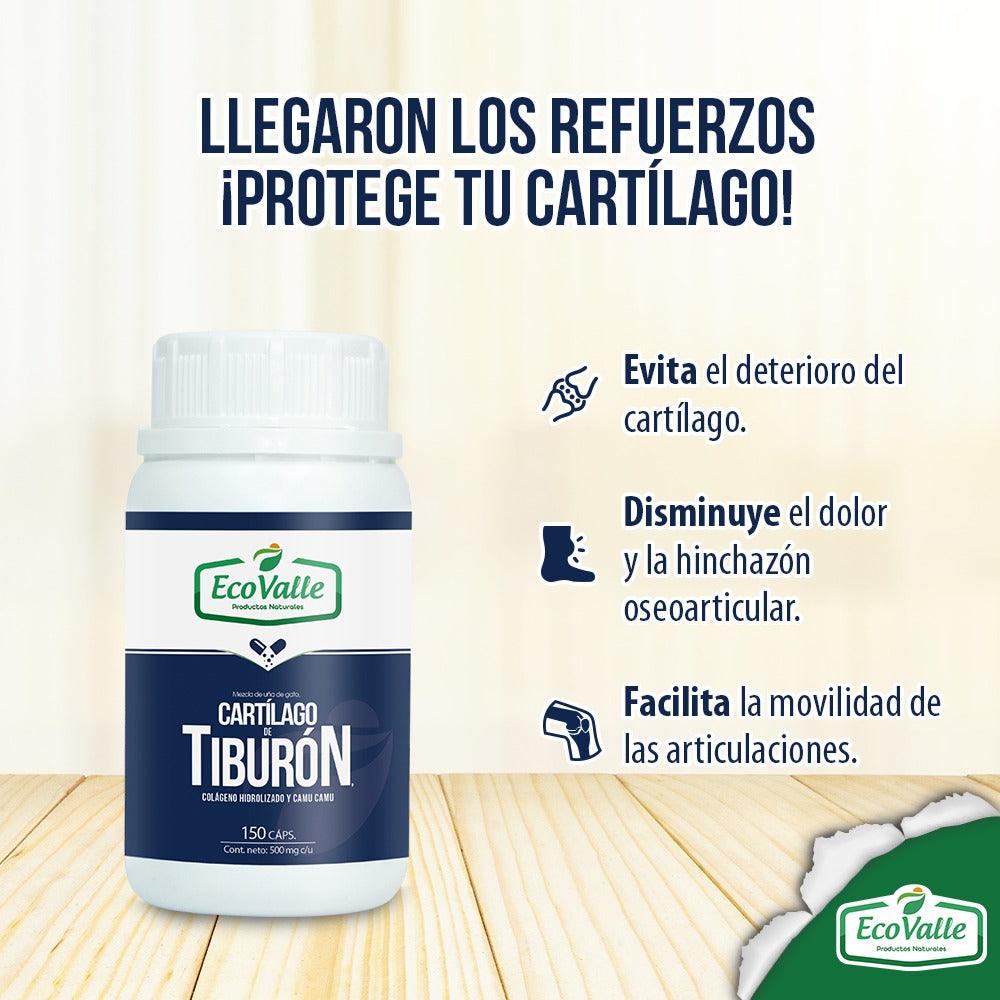 Cartílago de Tiburón en cápsulas (150 x 500mg) - Tikafarma