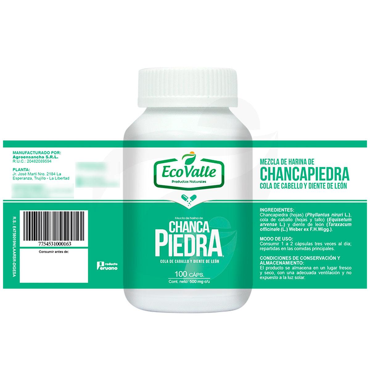 Chancapiedra, Cola de Caballo y Diente de León en cápsulas (100 x 500mg) - Tikafarma