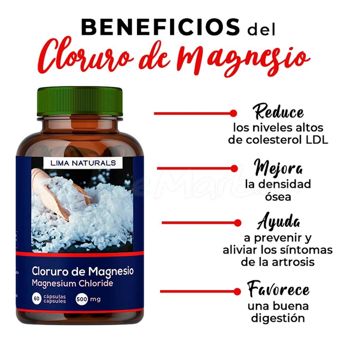 Cloruro de Magnesio en cápsulas (60 x 500mg) - Tikafarma