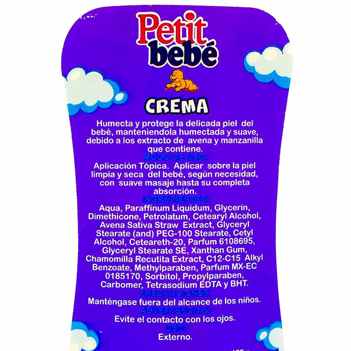 Crema Humectante Petit Bebé x 125g - Tikafarma
