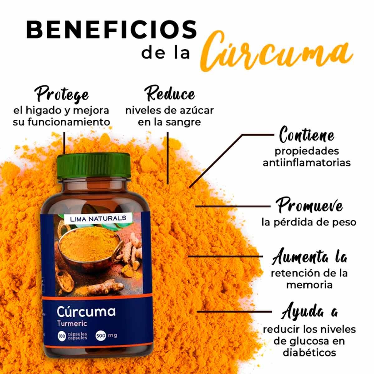 Cúrcuma en cápsulas (100 x 500mg) - Tikafarma