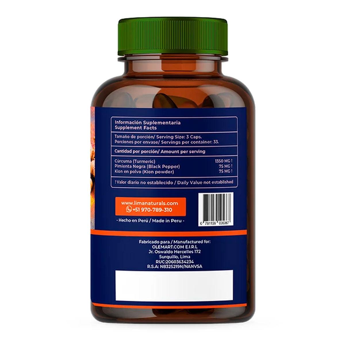 Cúrcuma en cápsulas (100 x 500mg) - Tikafarma