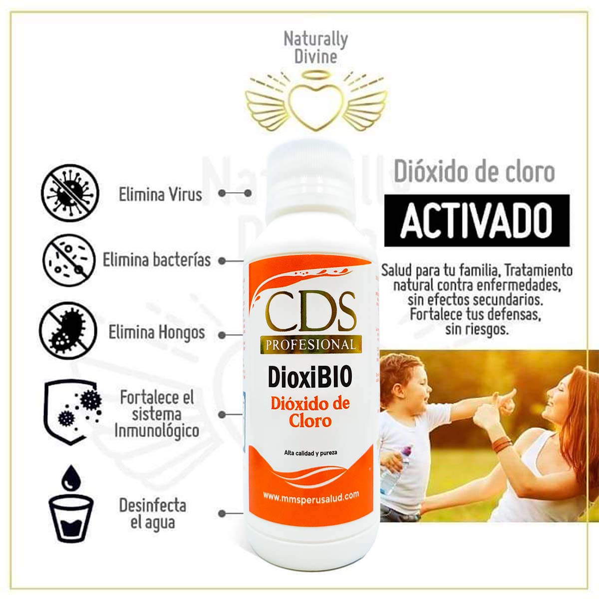Solución Dióxido de Cloro CDS 0,3% x 150ml