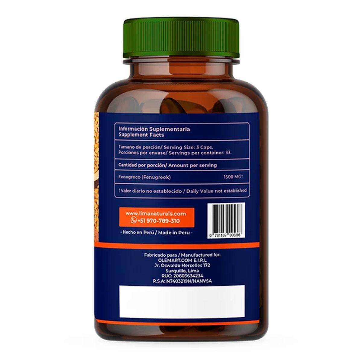 Fenogreco en cápsulas (100 x 500mg) - Tikafarma