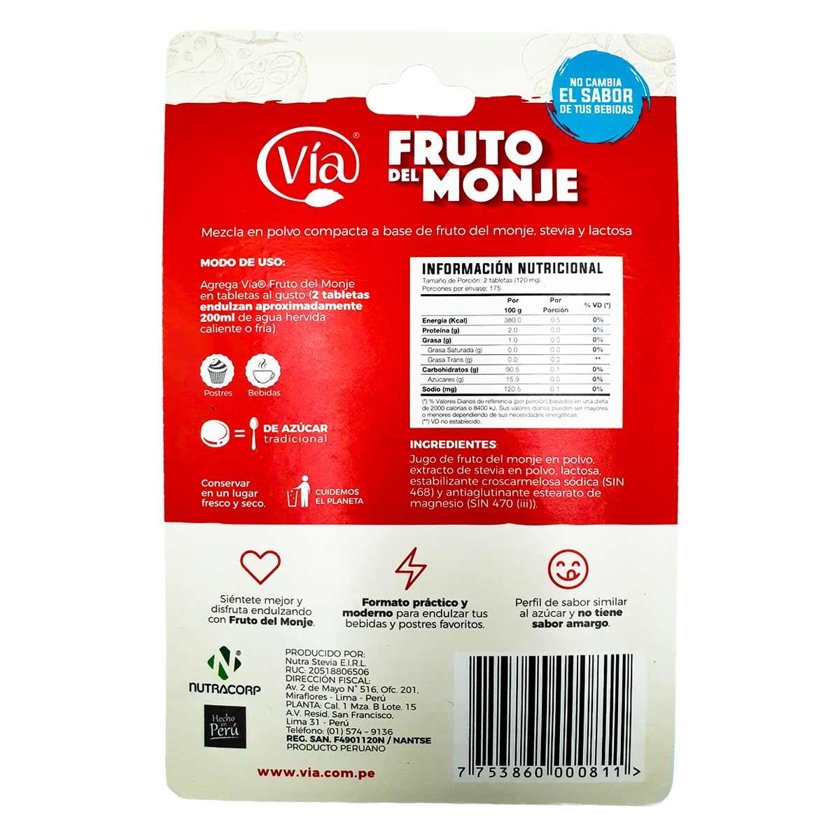 Fruto del Monje en tabletas x 300u - Tikafarma