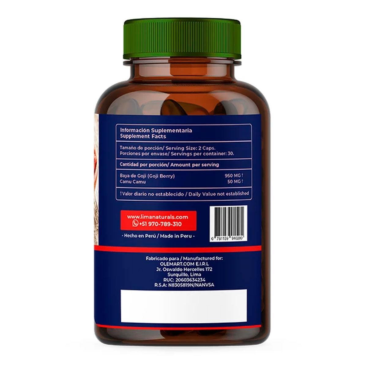 Goji Berry en cápsulas (60 x 500mg) - Tikafarma