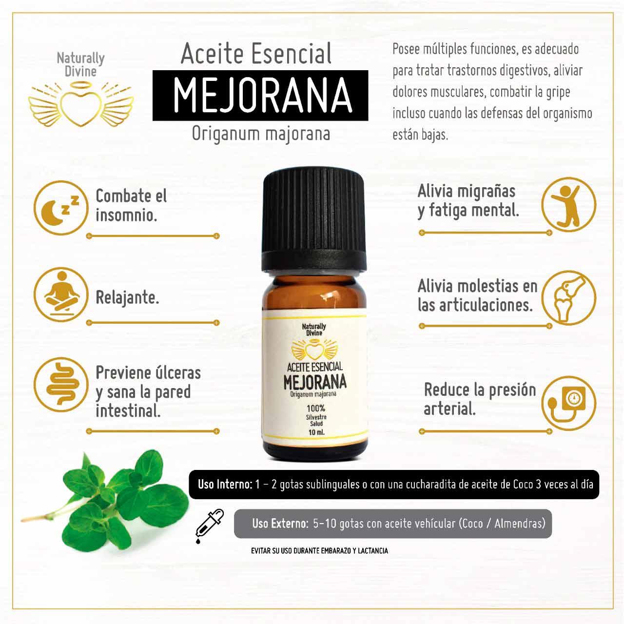 Aceite Esencial de Mejorana x 10ml - Tikafarma