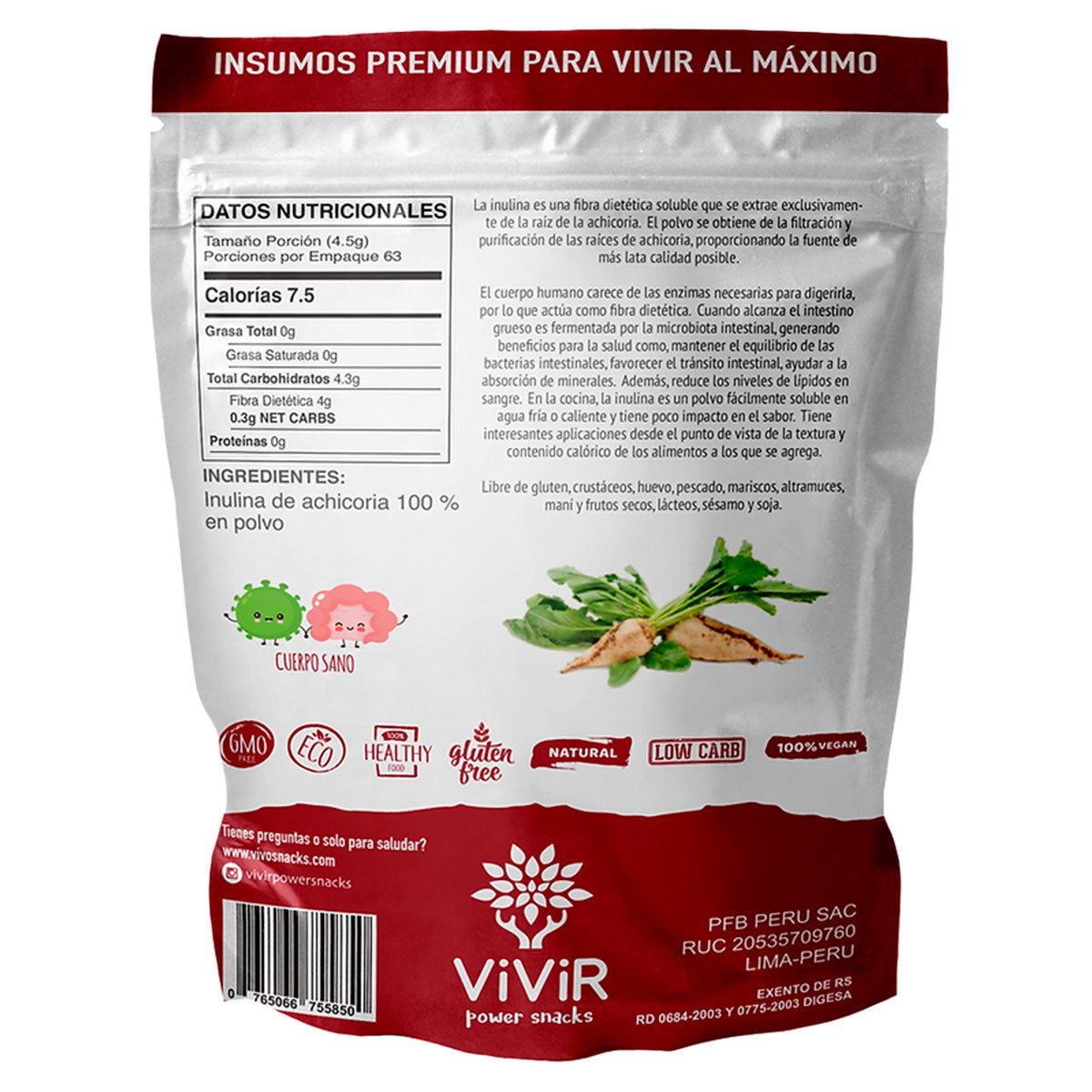 Inulina de Achicoria x 284g