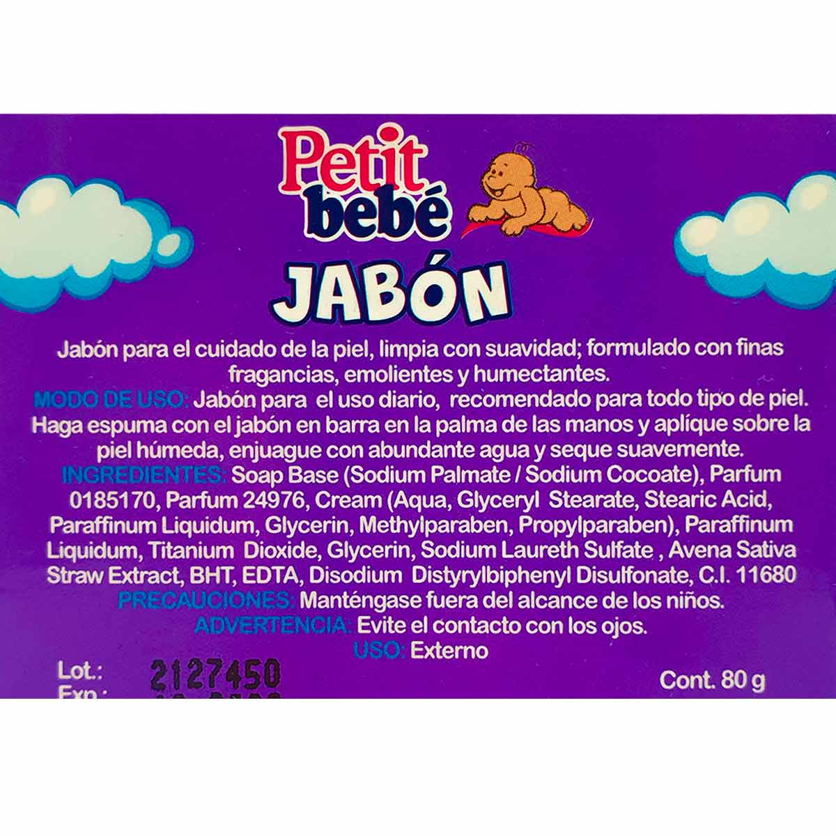Jabón Petit Bebé x 80g