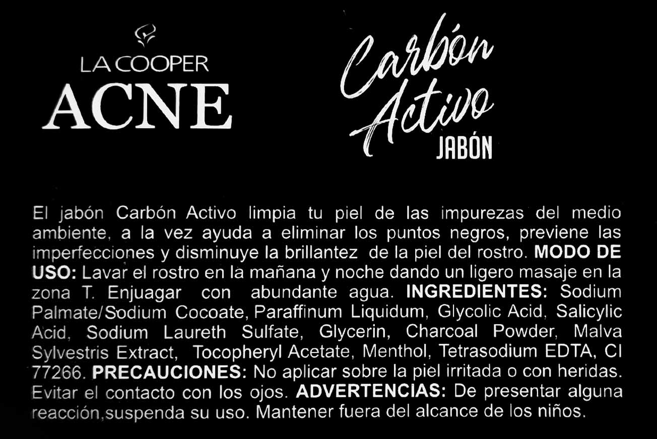 Jabón de Carbón Activado x 100g | Limpieza Profunda con Ácido Salicílico y Vitamina E
