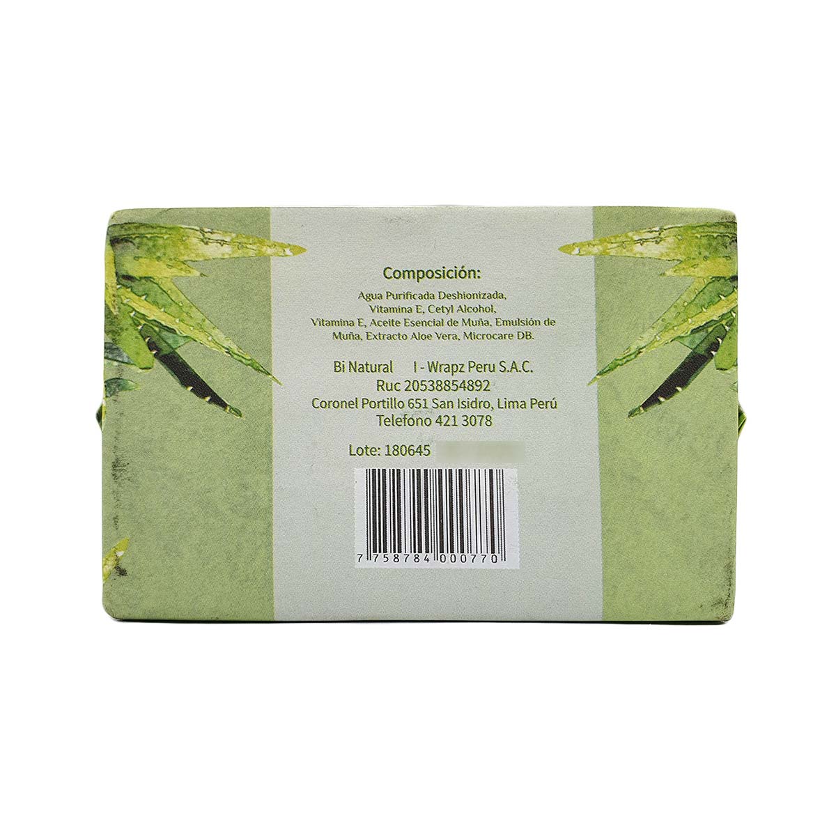 Jabón Artesanal de Muña y Aloe Vera x 150g