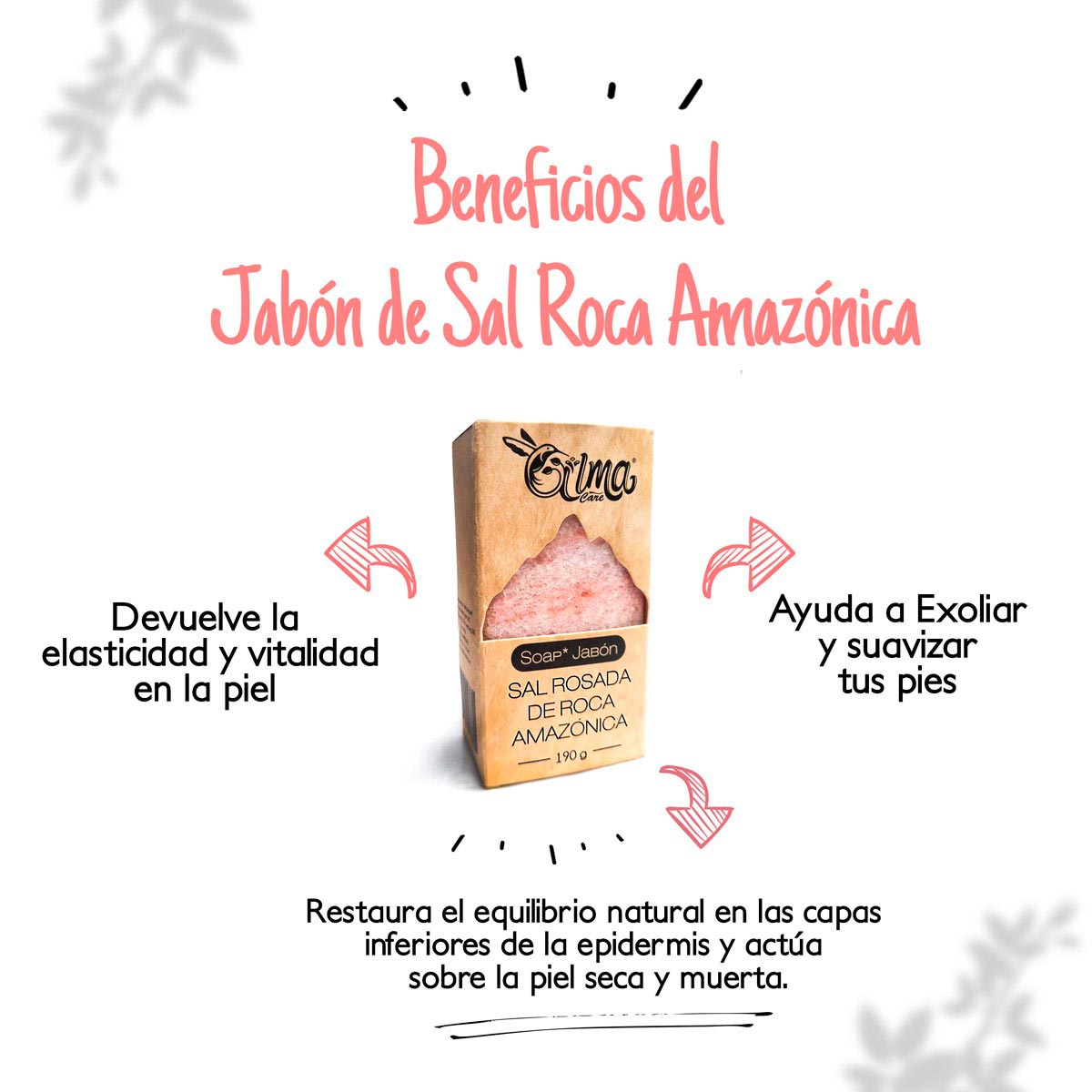 Jabón Exfoliante de Sal de Roca Amazónica x 190g