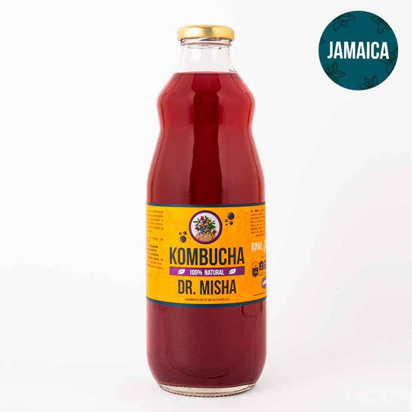 Bebida de Kombucha - Sabor Jamaica x 1 Litro - Tikafarma