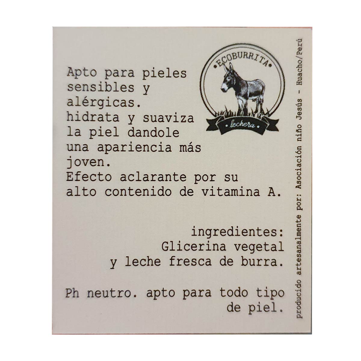 Jabón Saponificado de Leche de Burra x 90g