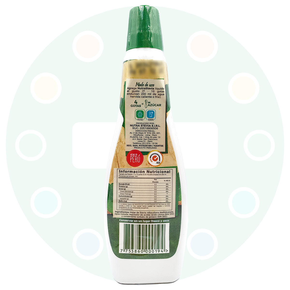 Stevia Líquida NutraStevia x 110ml – Endulzante Natural Sin Calorías