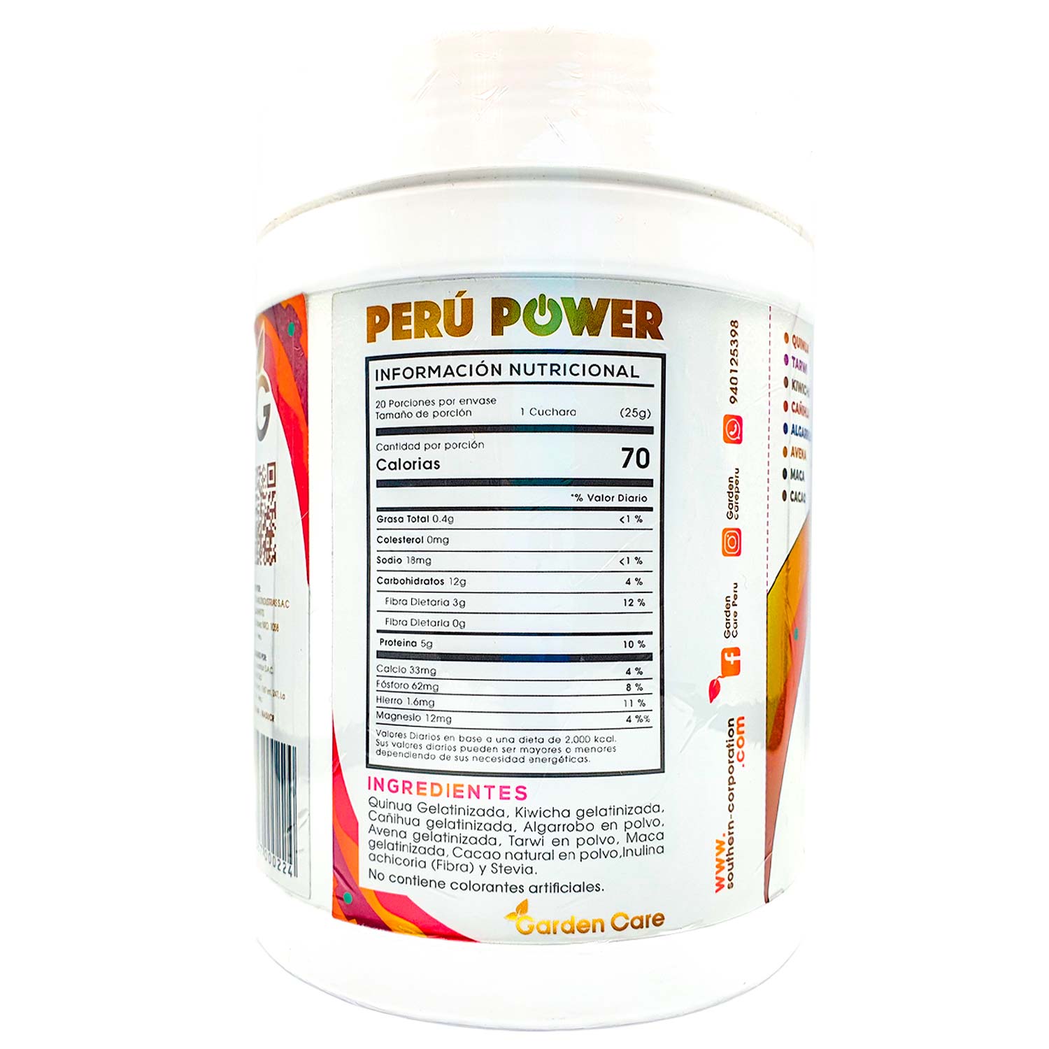 Perú Power - Proteína Vegana Natural con Cereales Andinos x 500g