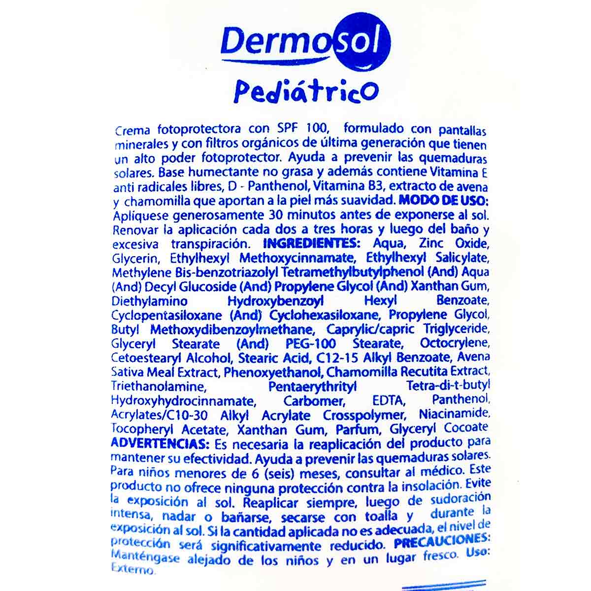 Protector Solar Dermosol para Niños SPF 100 x 60g