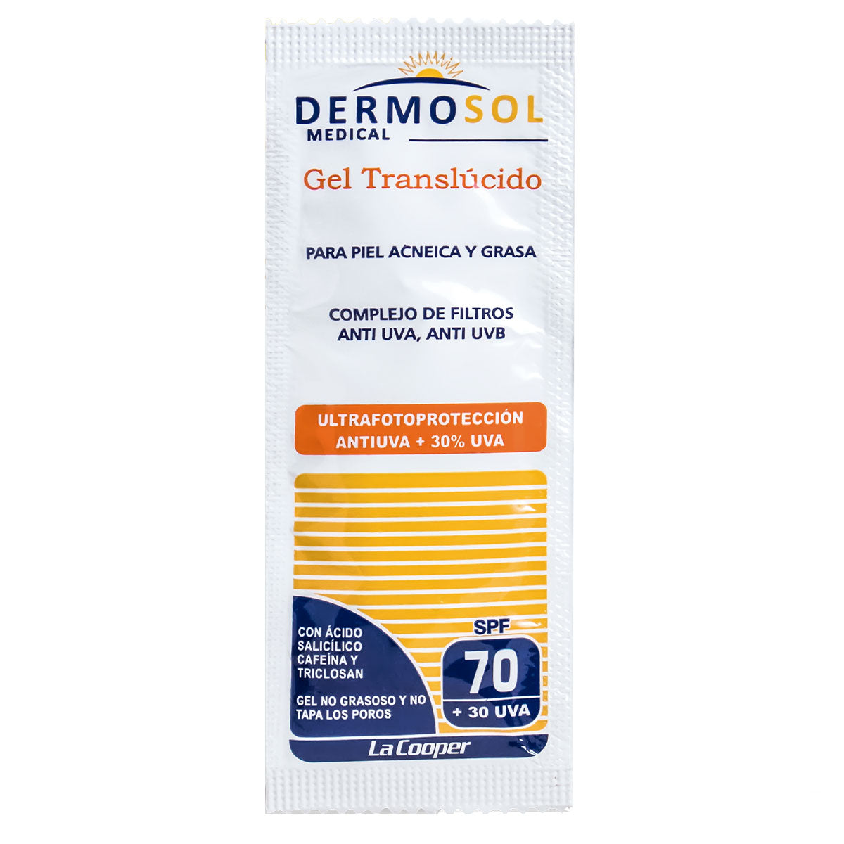 Protector Solar Dermosol Gel Translúcido SPF 70 (Sachet x 10g)
