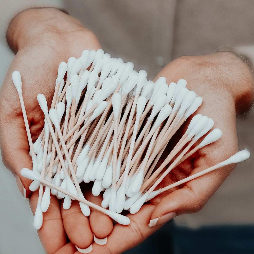 Hisopos de Bambú y Algodón x 100u - Tikafarma