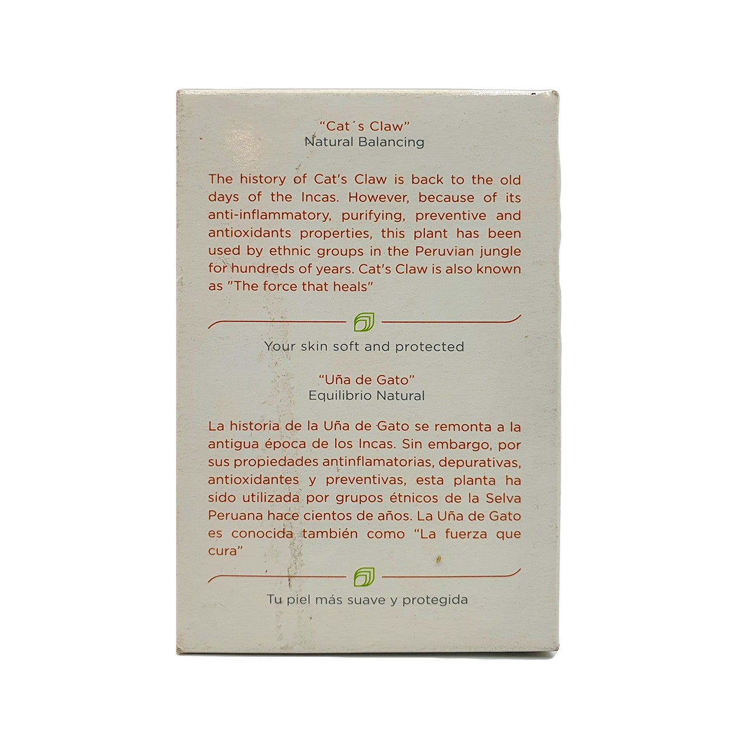 Jabón Natural Equilibrante (Uña de Gato) x 100g