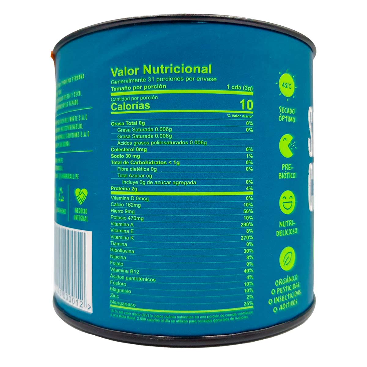 Spiru Crunchies (Espirulina Deshidratada) x 100g